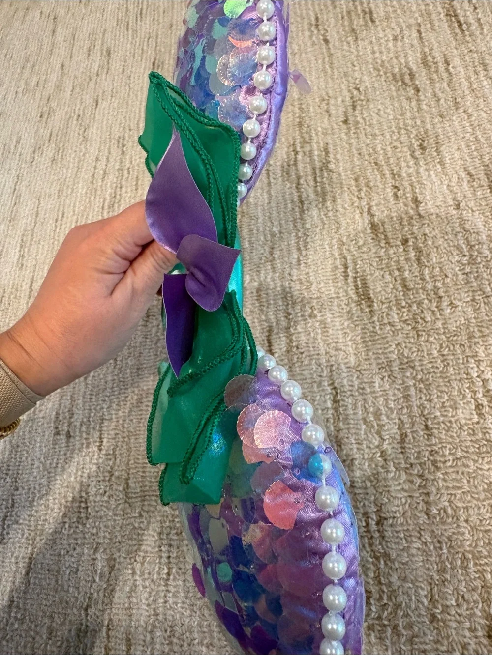 Disney Green and Purple Sequin Mermaid Ear Headband